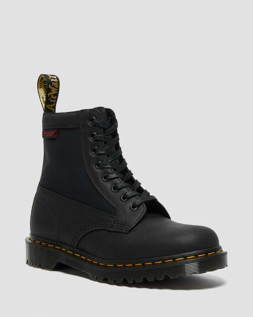 Dr. Martens 1460 Panel Nahka + Ventile® Naisten Nauhalliset Nilkkurit - Mustat Nilkkurit [910-VAXMKW